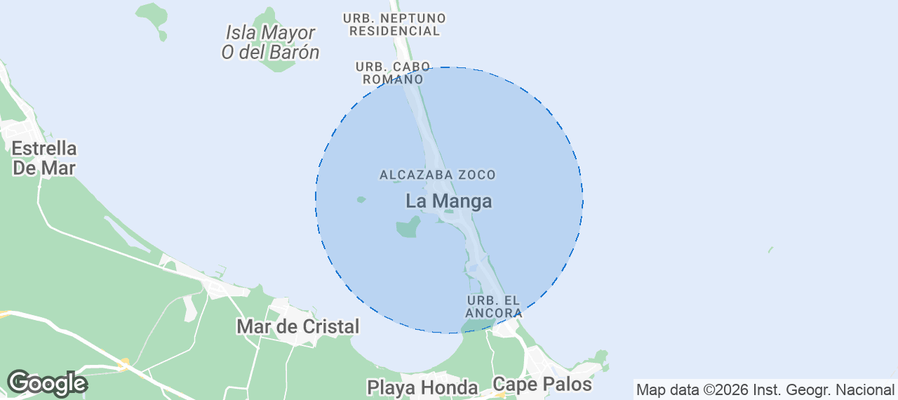 La Manga Airbnb map